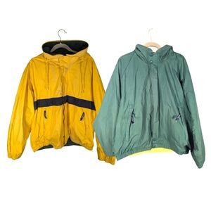 Vintage Nautica Reversible Winter Coat Jacket with collapsible hood size XL